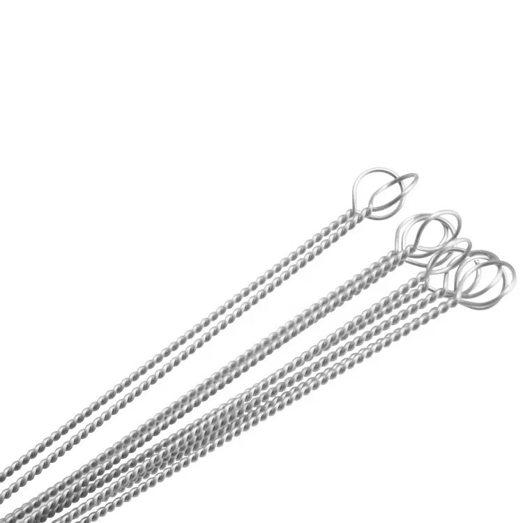 Бесплатный образец, силиконовая металлическая щетка из нержавеющей стали для чистки трубочек