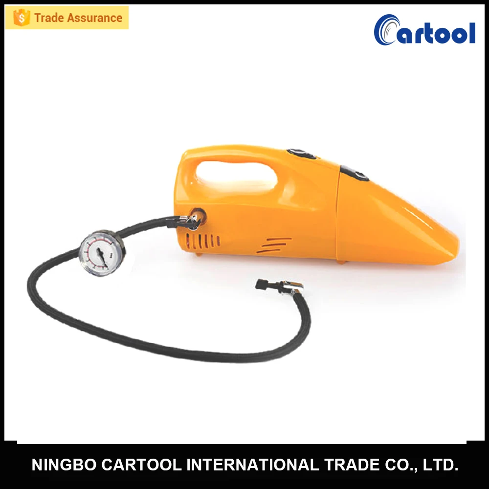 DC 12V portable car vacuum cleaner with air compressor