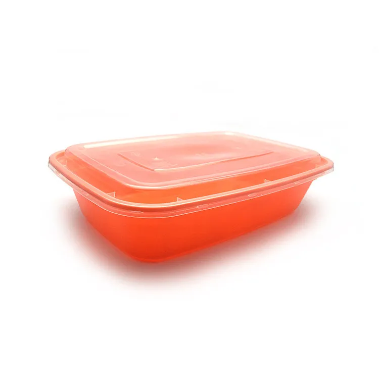 Fast food packaging round disposable plastic box,1000 ml disposable food containers