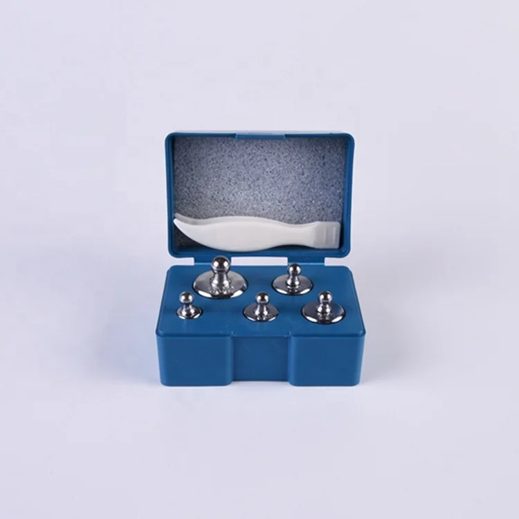 Standard custom 100g chrome-plated steel calibration weight box set for pocket scale