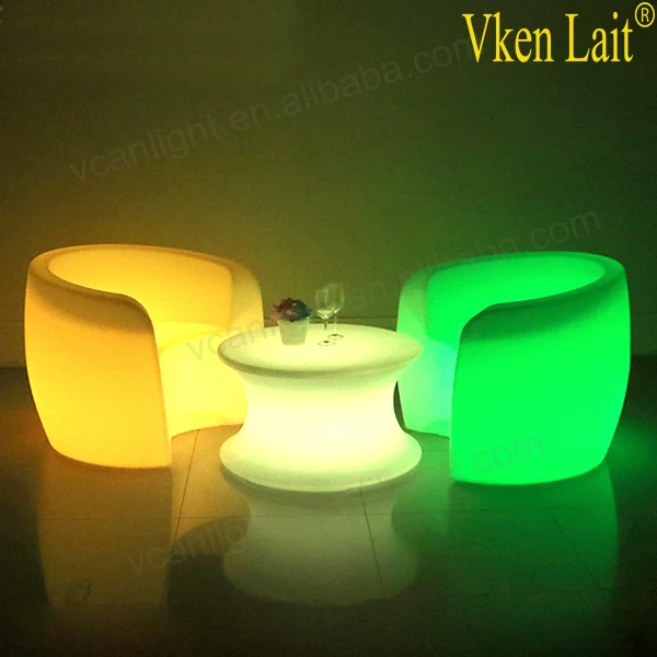 Beautiful Led glow night club sofa bed furniture nice white event couch sofa