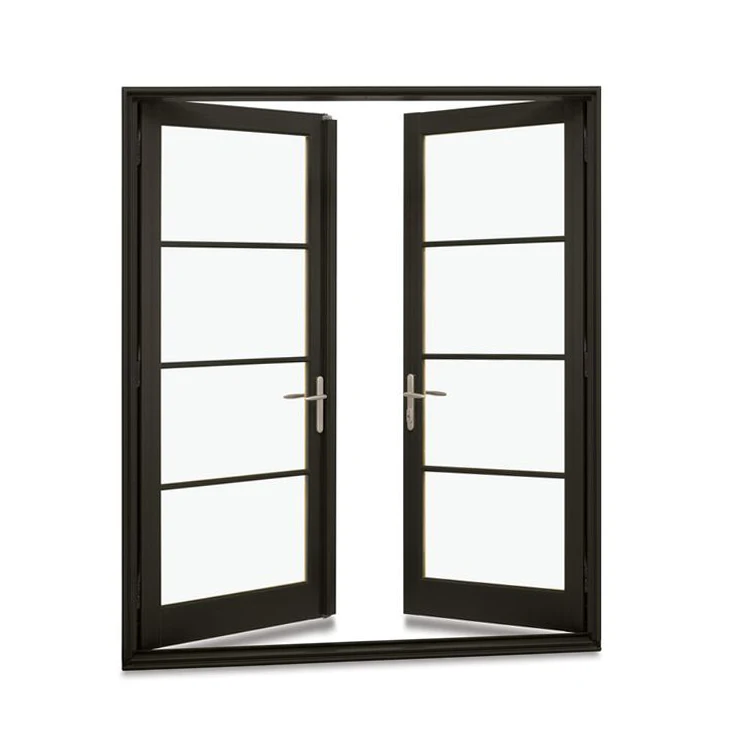 Entry Doors American Style Grill Design Tempered Glass Swing Aluminum Alloy Exterior European /australian Customized Finished