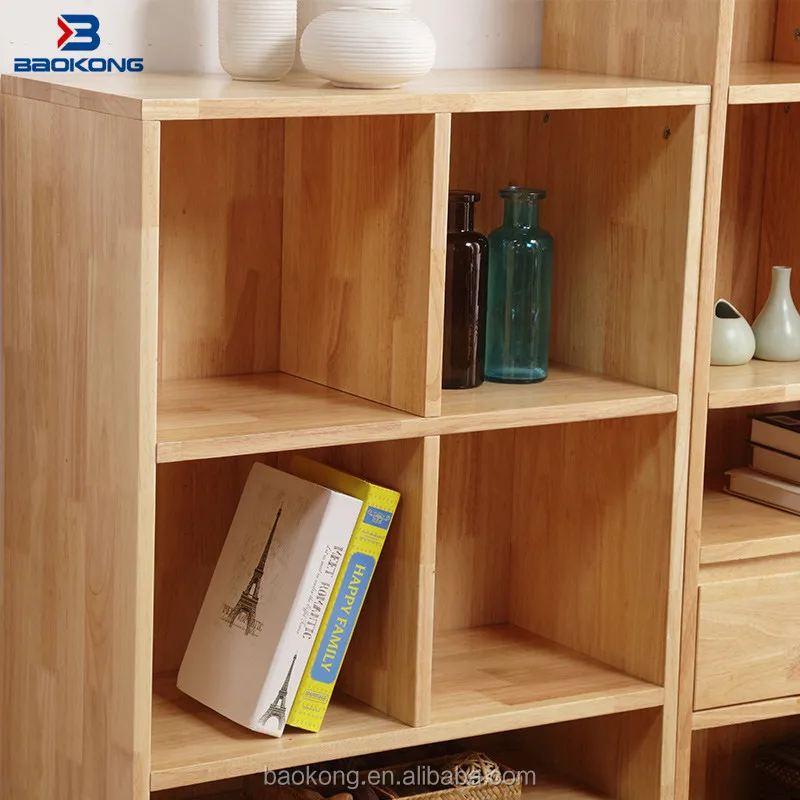 Solid Wood Book Shelf With Drawers Kids Bookrack Design