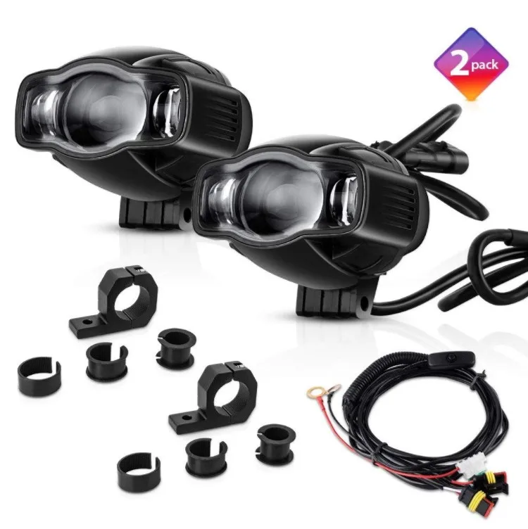 Мотоциклетные светодиодные противотуманные фары ангельские светодиодные гоночные фары 4 дюйма противотуманные 25 Вт 6500 к светодиодные рабочие фары для внедорожников