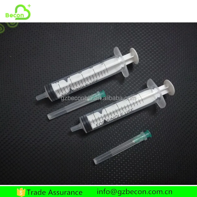 Medical Plastic Sterile 10ML Food Syringes and Needles Disposable