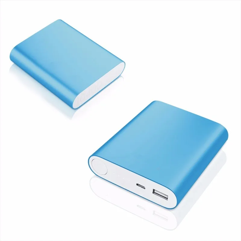 
Wholesale 5V 2.1A fast charging power bank 10400 mah blue golden colors with CE ROHS 4 LED indicators 