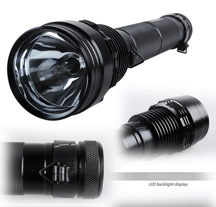 HID xenon torch light 75w rechargeable flashlight 75watt  police camping headlamp products