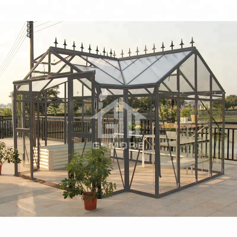 G-MORE T-shaped Aluminum frame Glass panels garden Greenhouse/Orangerie