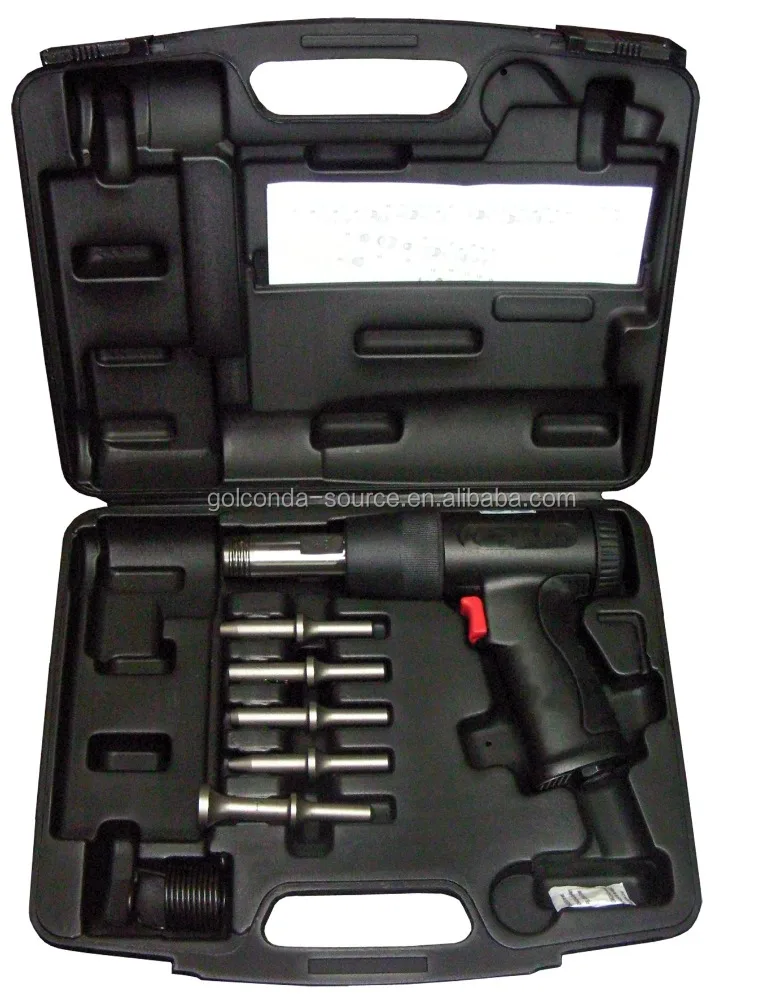 3X INDUSTRIAL AIR RIVETING HAMMER KIT (SHOCK REDUCED) (73 MM) (12.7/14.3 MM) (GS-0805-HC/HD)
