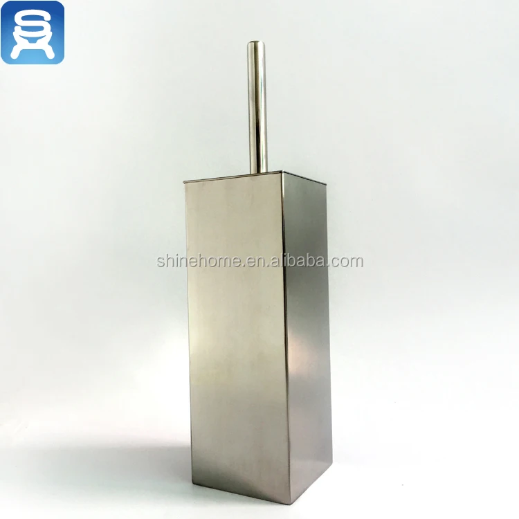 Hot sell bathroom accessory hardware metal hotel standing toilet bowl brush holder chrome plated