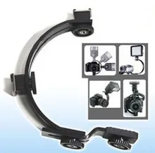 Double Hot Boots Camera Universal C Type Bracket DSLR C Mount Bracket Flash Mount C-shaped Bracket Grip