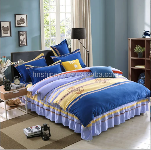 hottest latest design 100% cotton lace bedding sets Korea style bed sheet
