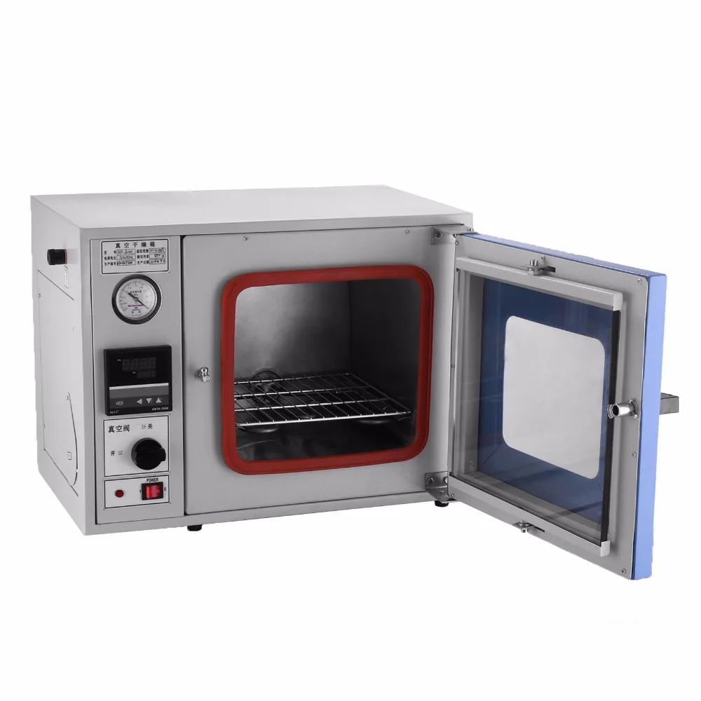
0.9 Cu Ft 23L Vacuum Oven 9 to 480 Degassing Drying Oven Vacuum Level: 133 Pa (1 mmHg) Drying Sterilizing Oven 