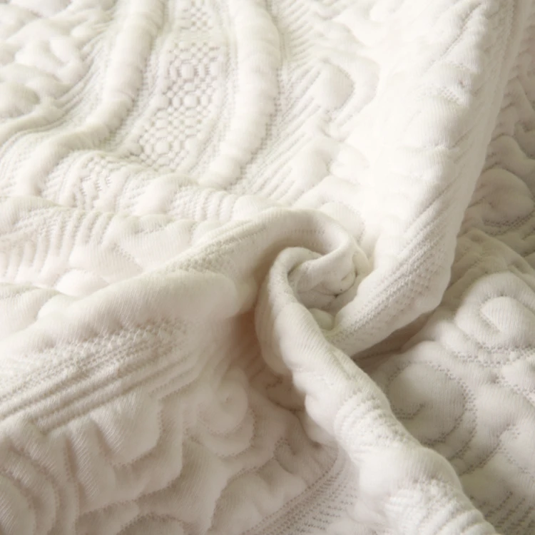 135GSM Anti Static Knitted Mattress Ticking Spandex Polyester Cotton blend Fabric (424694476)