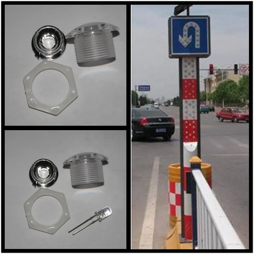 20cm wire DC 5V 12V 5mm yellow / amber led lamp with lens for traffic guiding light 2024 wholesale