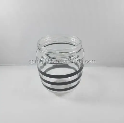 Wholesale Cheap Bee Shaped Honey Glass Jar And Lid