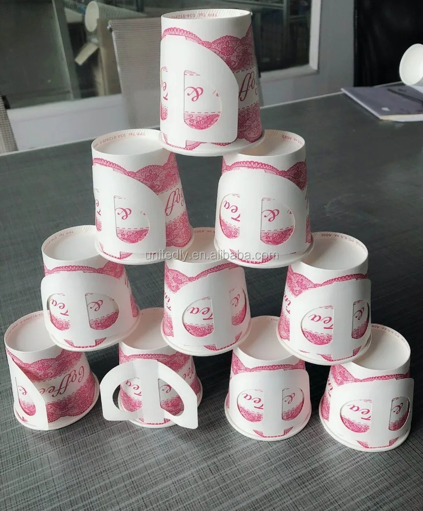automatic coffee paper cup with handle making machine