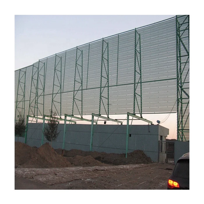 Single Peak Windbreak Net Fencing/Dust Suppression Wall/Perforated Wind Fence made from Galvanised Steel Panel