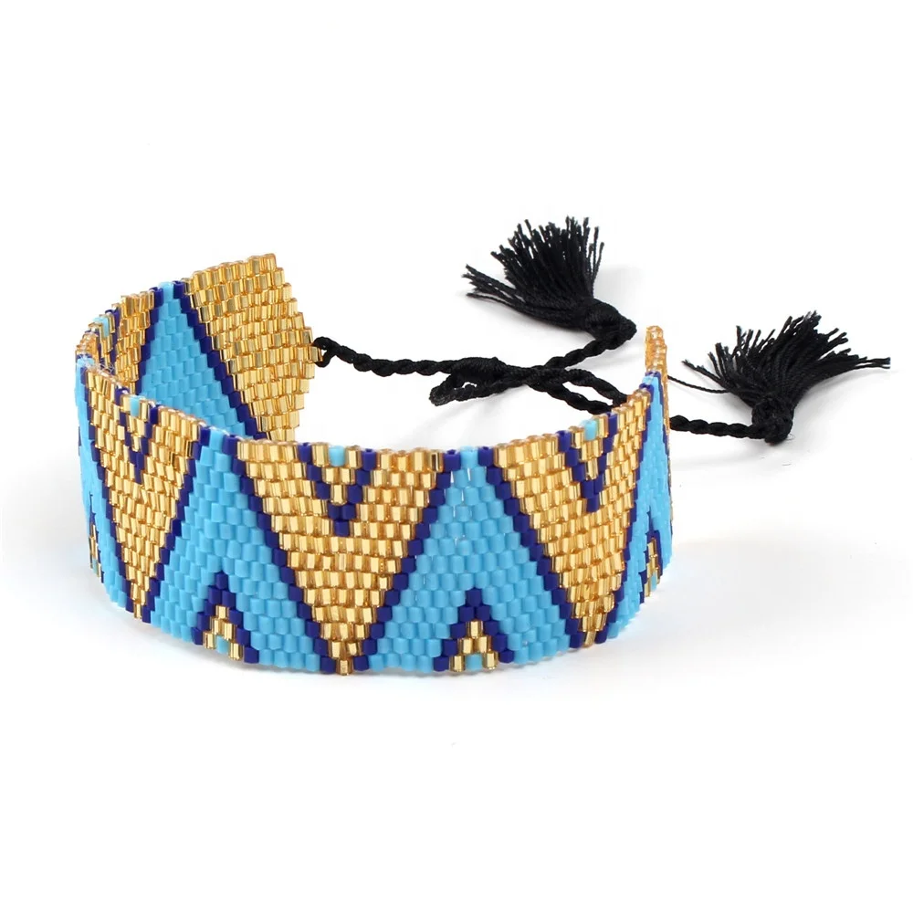 Moyamiya friendship men small beads bracelet custom wide woven bracelets fashion accessories