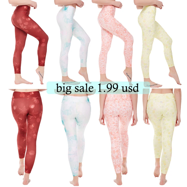 
Latest Design Printing Floral Casual High Waist Super Soft Women Brushed Leggings 