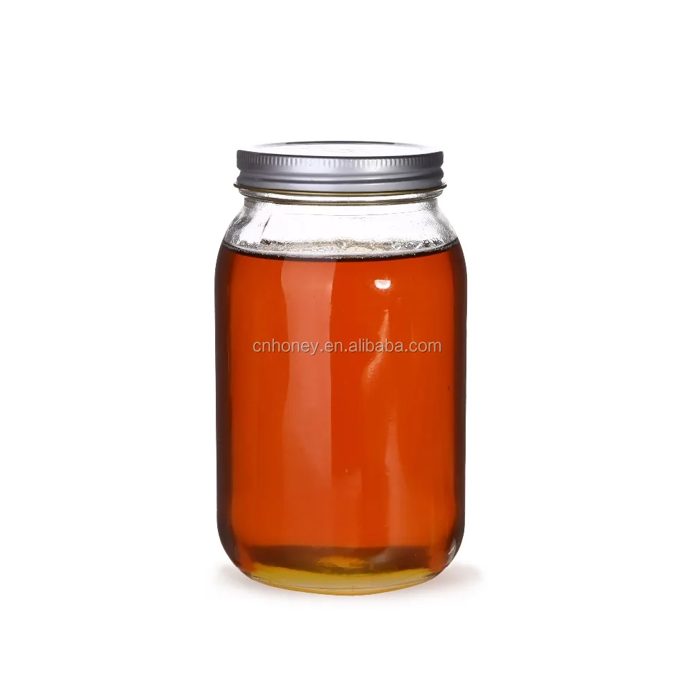 Glass packing fresh pure Linden honey