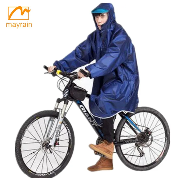 Waterproof Polyester Outdoor Riding Rain Poncho Bike Bicycle Durable Country Style Travel Gear One Pocket Logo One Size Fits All