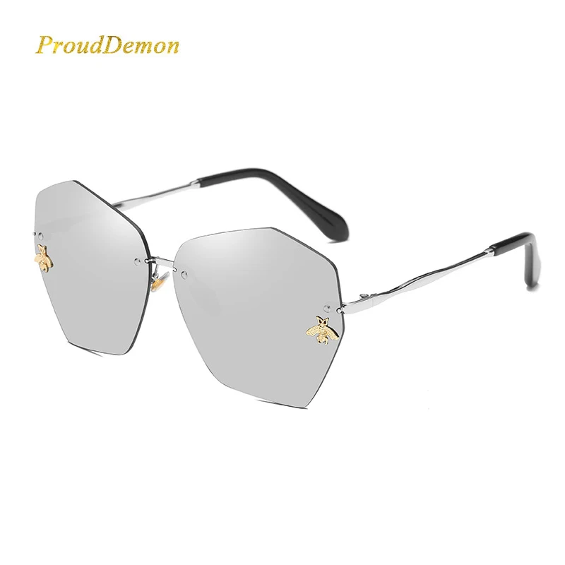 K5110 2020 Newest Sun Glasses With Bee Design Lunette Frameless Sunglasses