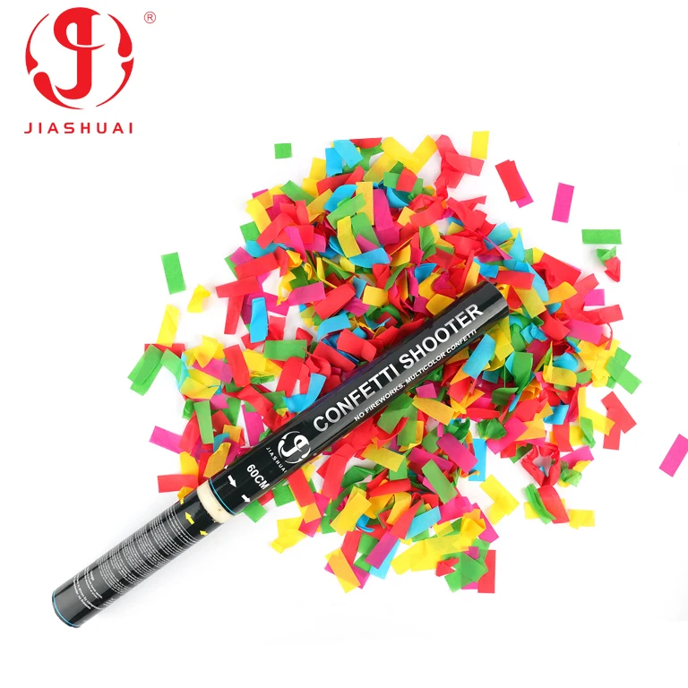 fireproof color paper rectangular good quality reusable party popper party favor confetti cannon