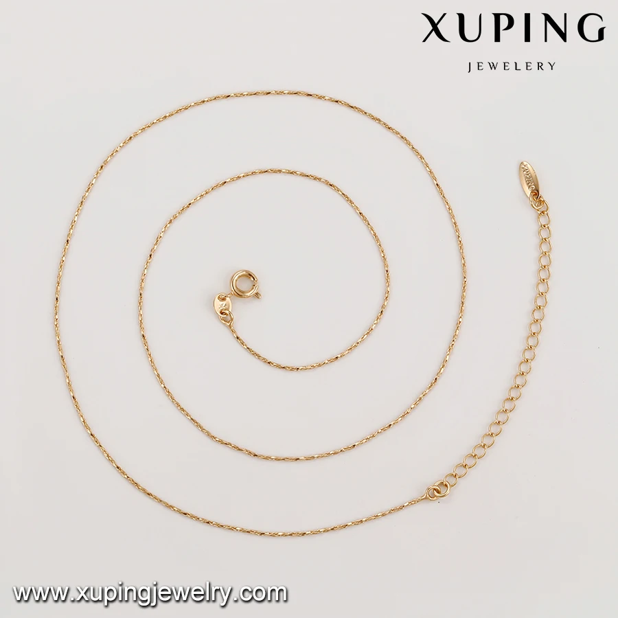 43844 xuping hot sale cheap simple gold chain necklace fashion gold plated jewelry necklace