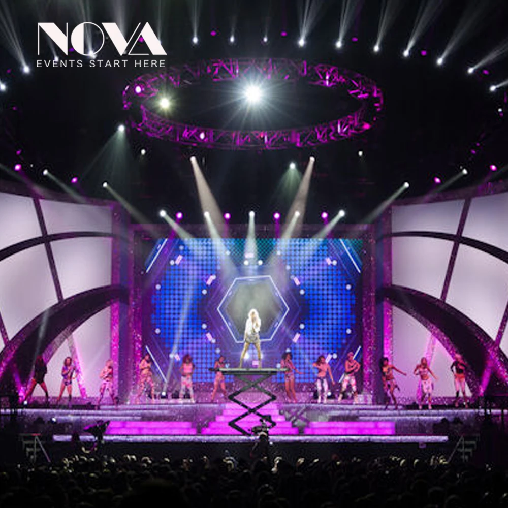 Display For Truss Cover Roof System ,curved truss / tv truss stands