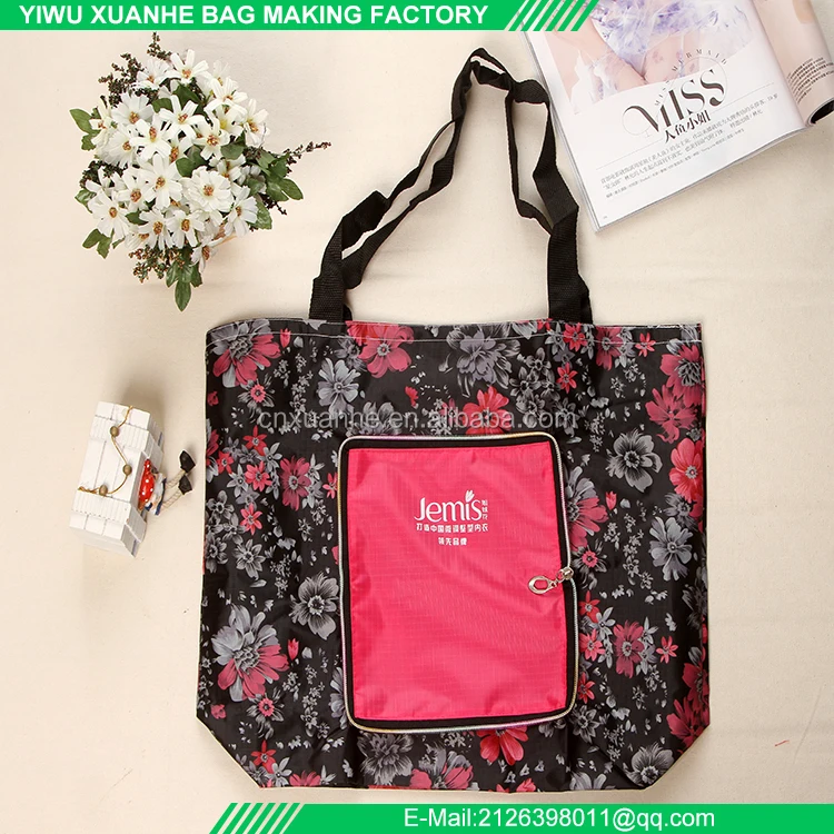 2024 wholesale waterproof reusable grocery shopping bag handle foldable tote bag