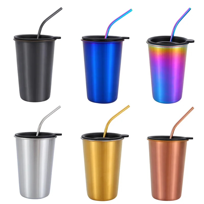 
WeVi Europe Style Outdoor 304 stainless steel mug with Straw 