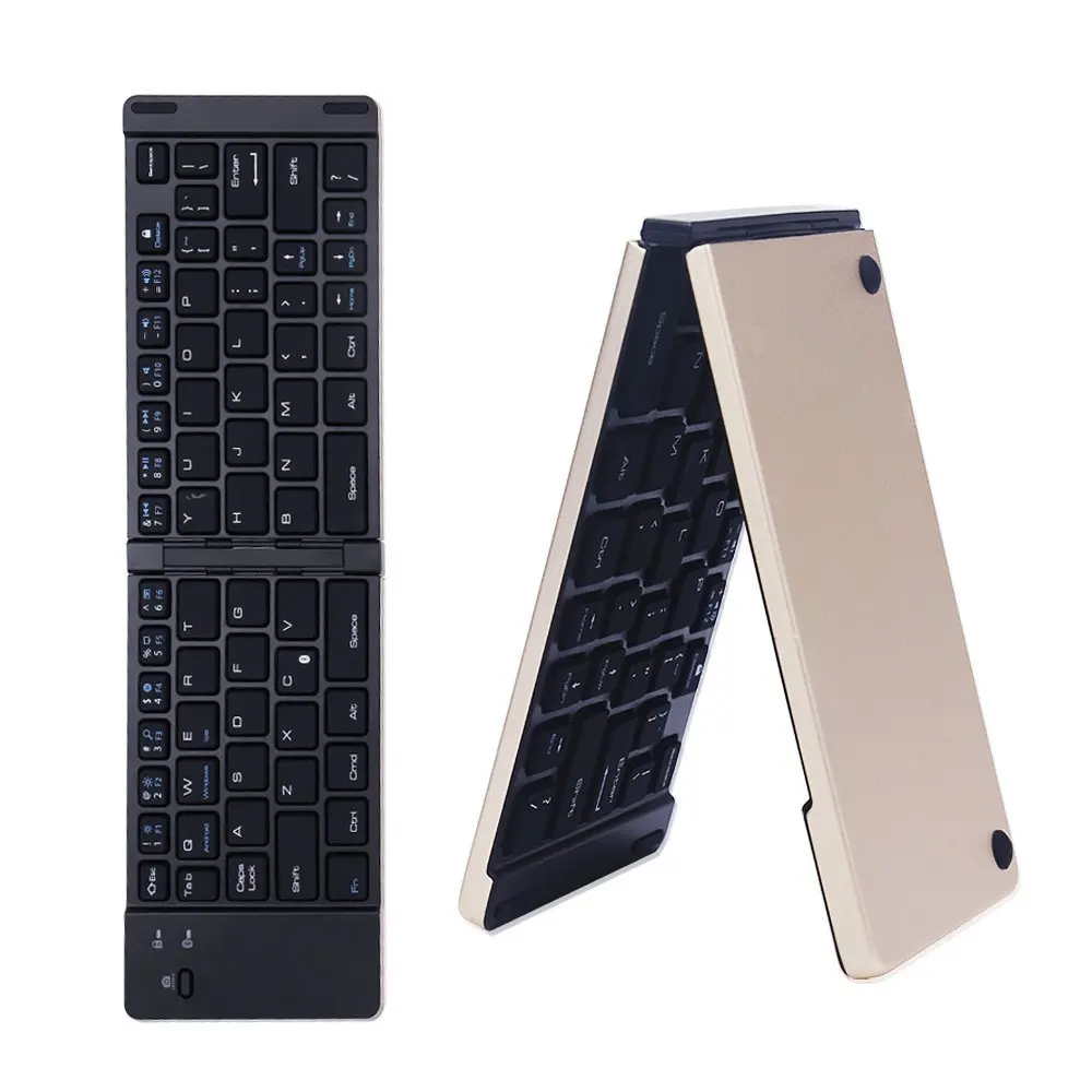 Pocket sized folding design wireless bluetooth keyboard works for IOS/Android/Windows