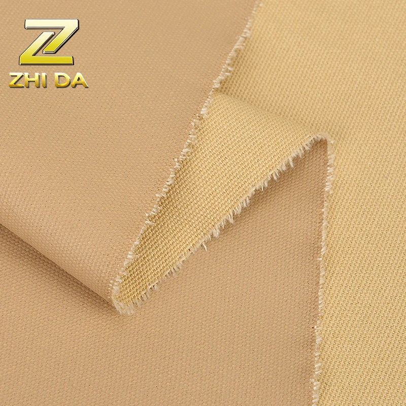 Low price 100% cotton 12oz dyed  waterproof canvas fabric with pu coating for canvas half apron