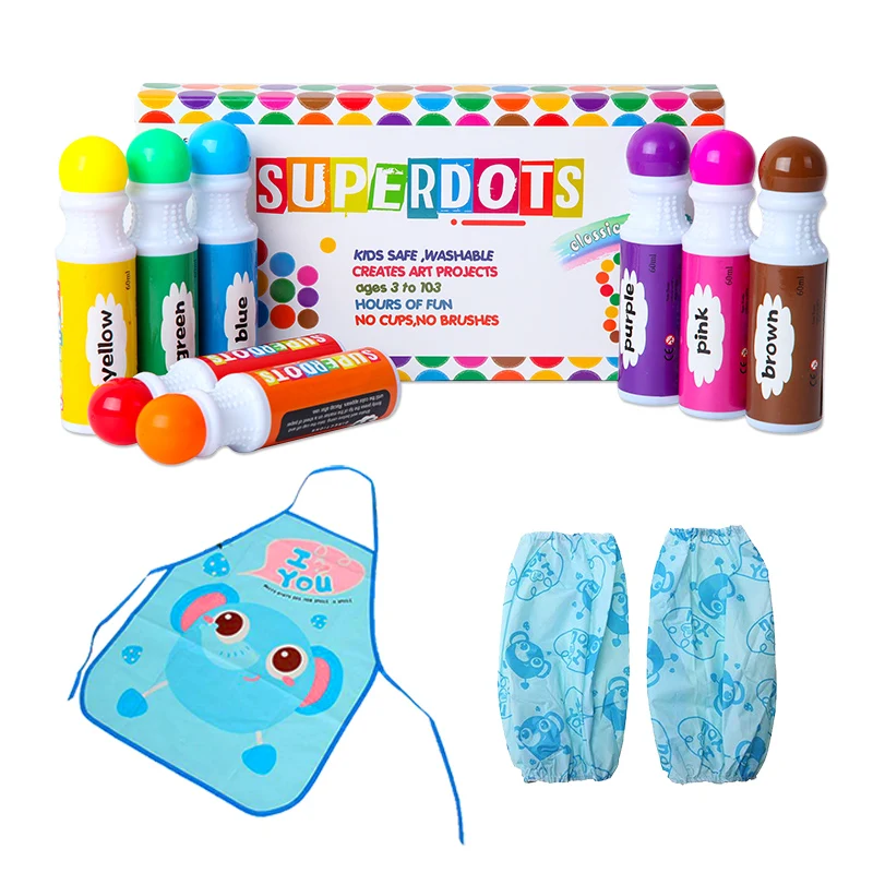 Washable dot marker CH-2851 water color pen dot dauber packed in color box bingo markers