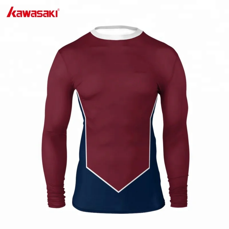 Wholesale new designed most popular custom sublimated Printed best dive series long sleeve compression rash guard for Unisex