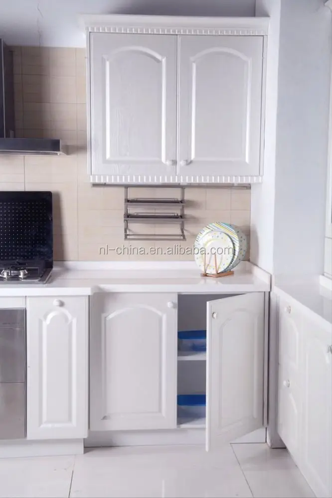 white oak wood grain melamiend chipboard / PVC thermofoil faced MDF kitchen cabinet design kitchen cabinet skins