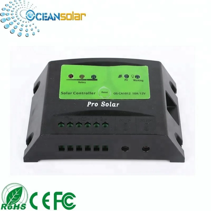 Ocean Solar New Design 10A/12V Solar Charger Controller PWM Charging Mode Solar Controller