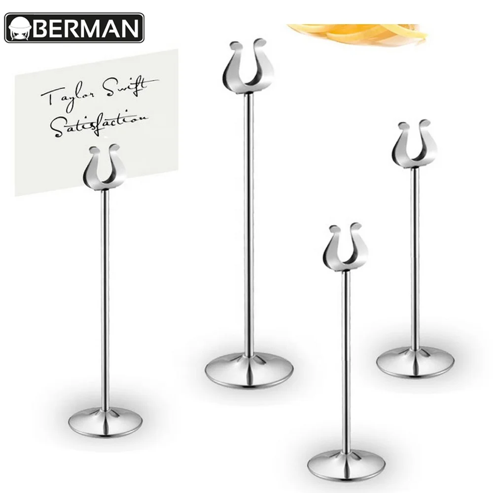 Metal restaurant table number holders , High quality wedding table number stands