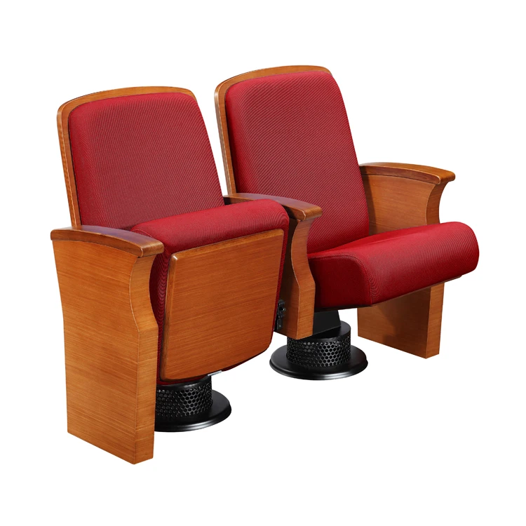 China Factory Direct Wooden Auditorium Armchair Used Church Folding Seating Chair