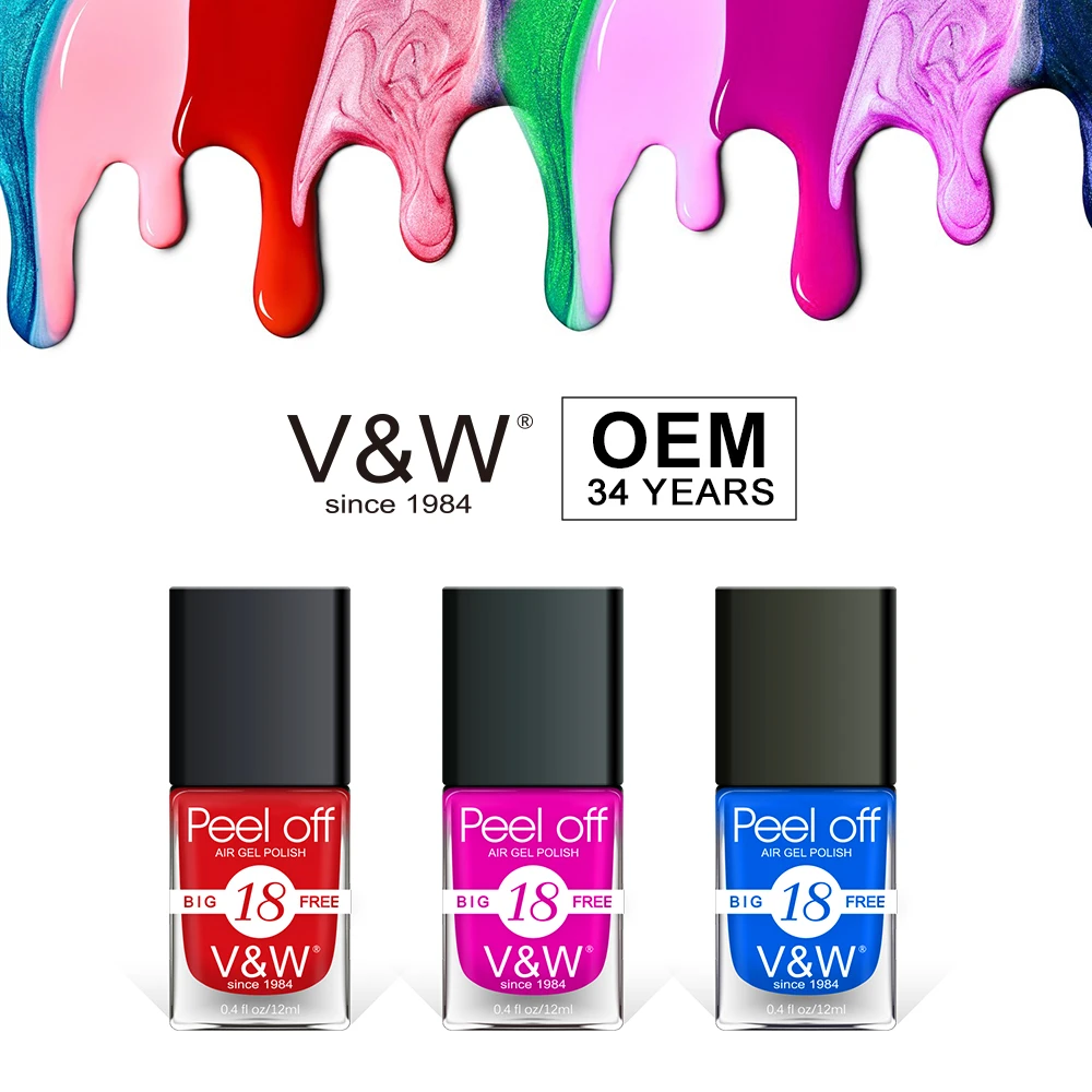 
Private Label Peel Off Nail Polish with Fashionable Color. 