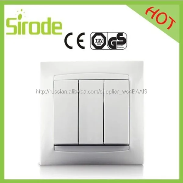 Sirode европейский стандарт 3 банды 1 разъём(ов) настенный выключатель #9206 - 03#