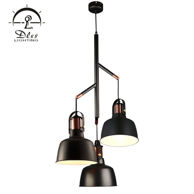Modern ceiling pendant contemporary Vintage black hanging lamp round modern aluminum E27 Fixture Chandeliers pendant light