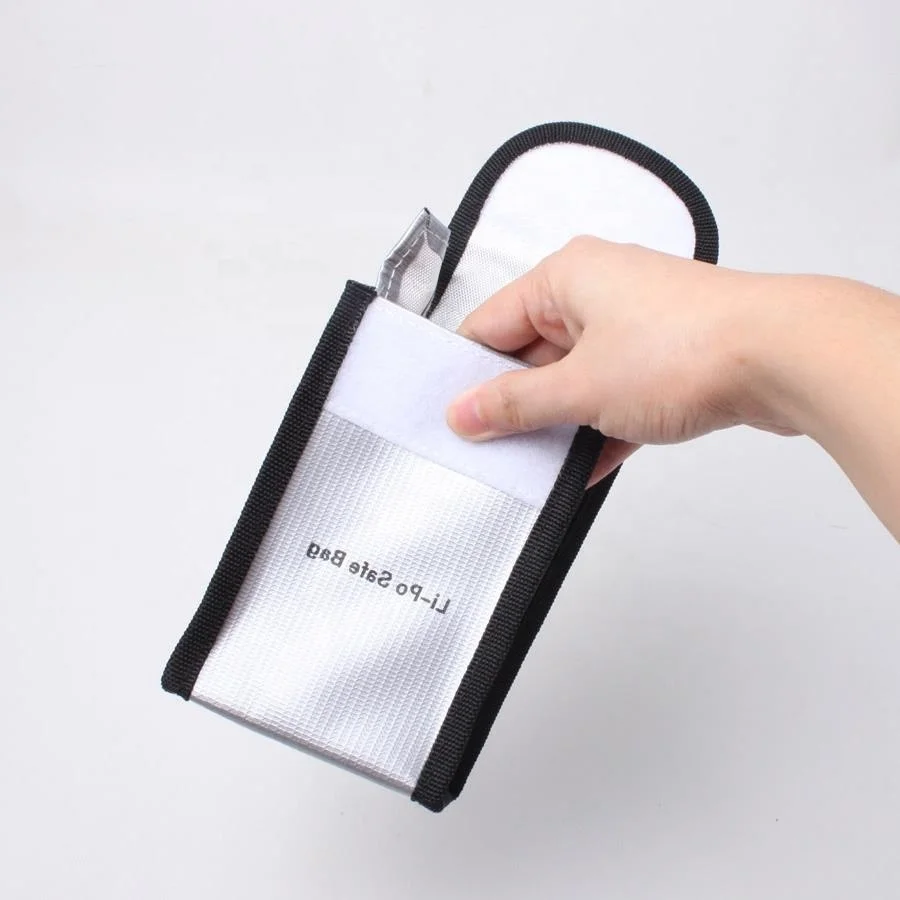 Rc Fireproof Lipo Li-po Battery Safety Guard Charge Rectangle Bag  90*55*140MM