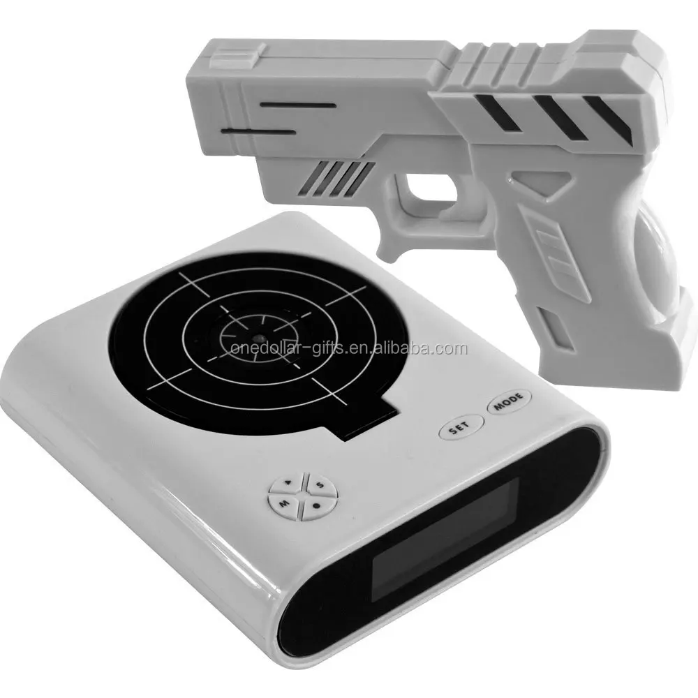 Gun Alarm Clock and Target Alarm Clock With Gun