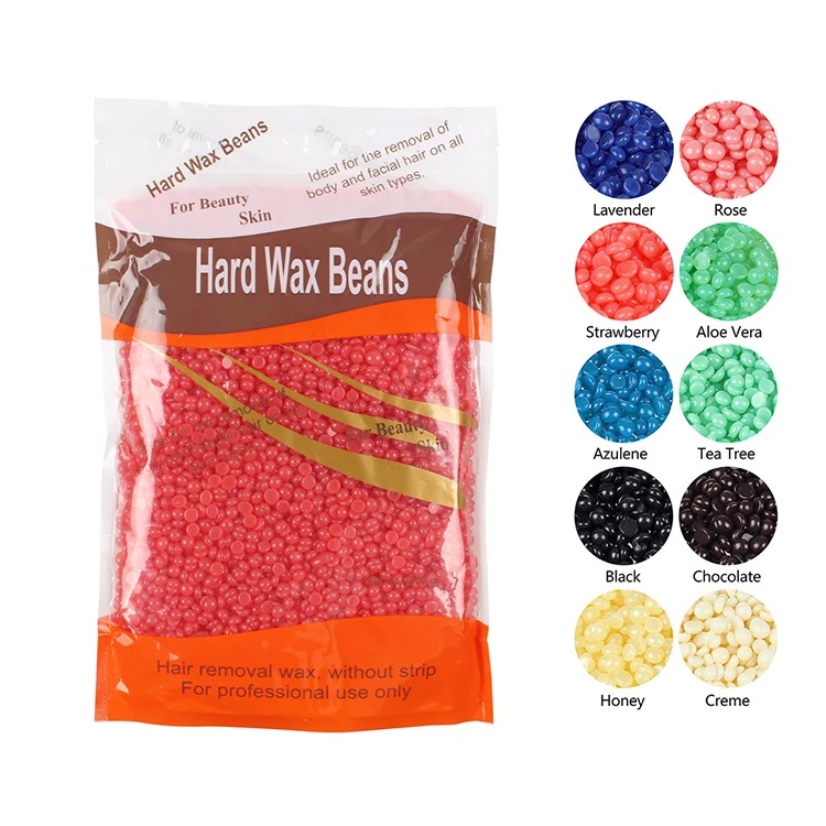 strawberry Depilatory pure  hard beads/granules hot film wax beans for hair removal 300g  hard wax  wax bean