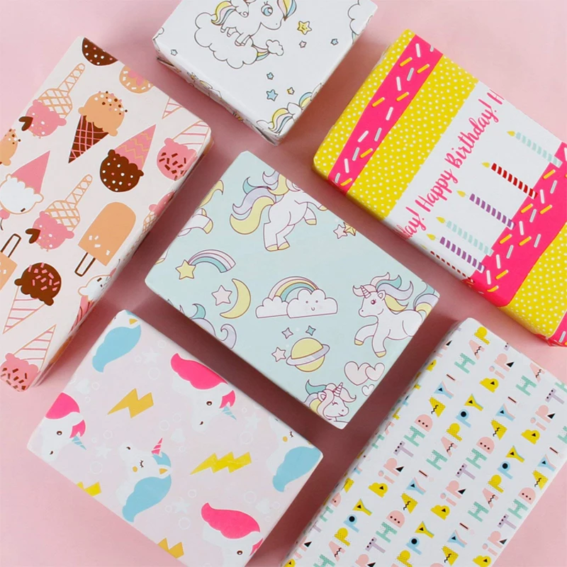  Оптовая продажа упаковочная бумага для праздничных подарков на день рождения