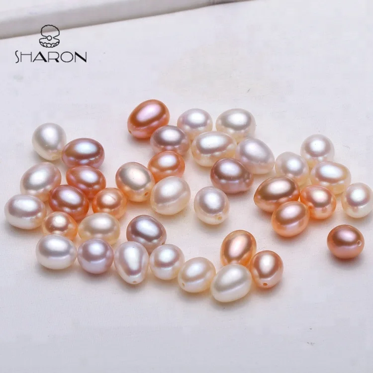 Wholesale 6-7mm AAA Top Quality Luster Drop Natural Freshwater One Hole Rice Shape Real Loose Pearl Beads