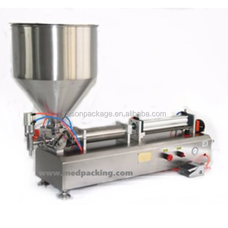 YASON YTK-G1WG1000ML Wholesale Semi Automatic Carbonated Beverage Filler 5 Gallon Water Donut paste cream Filling Machine