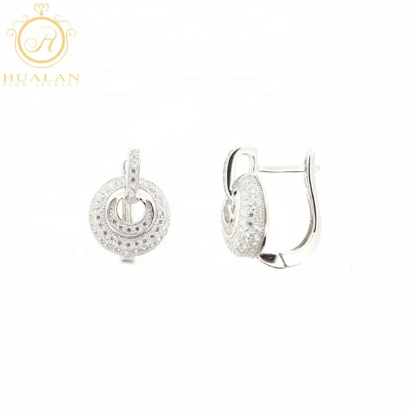 Chinese Factory 925 Sterling Silver Women Jewelry Set Micro Setting Silver Jewellery